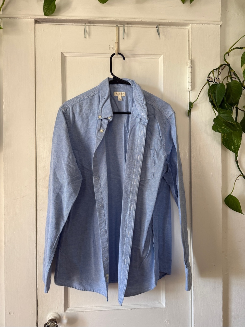Sonoma Men's Light Blue Lightweight Button-Up Shirt Jacket size M